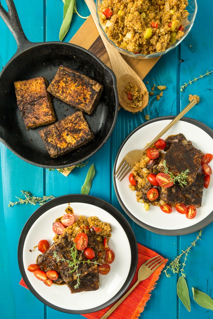 Cajun Tofu & Dirty Quinoa | The Lusty Vegan