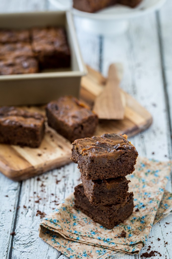 Vegan, Gluten-Free Pumpkin Swirl Brownies