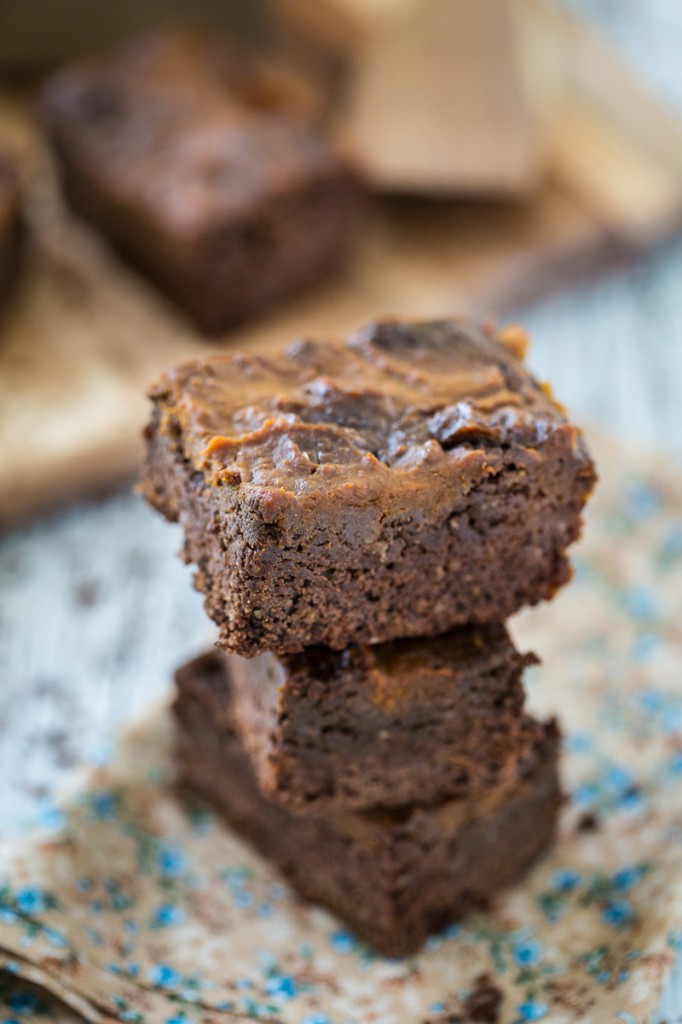 Vegan, Gluten-Free Pumpkin Swirl Brownies