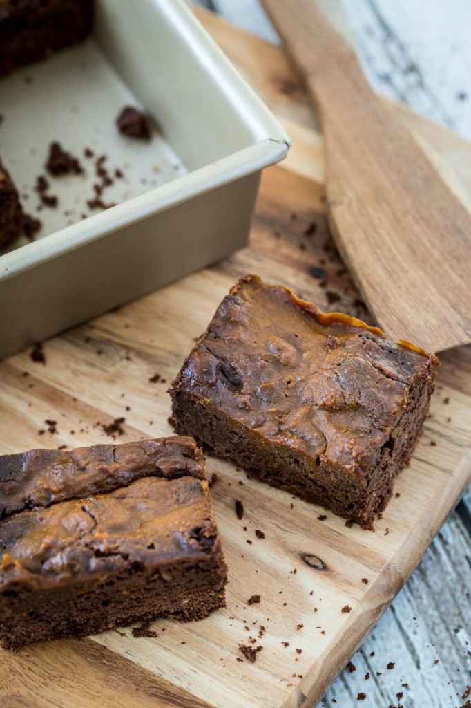 Vegan, Gluten-Free Pumpkin Swirl Brownies