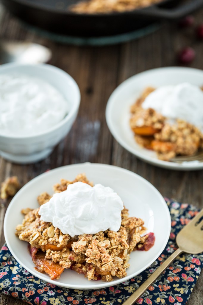 Cranberry Persimmon Crisp with Vanilla Bean Topping