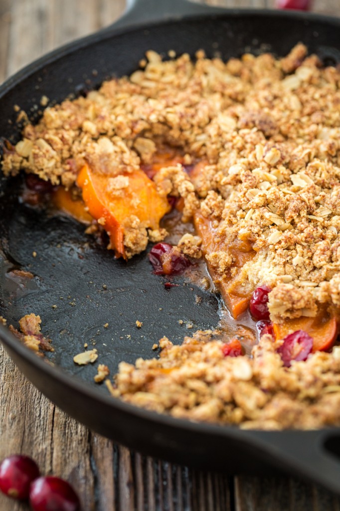 Cranberry Persimmon Crisp with Vanilla Bean Topping