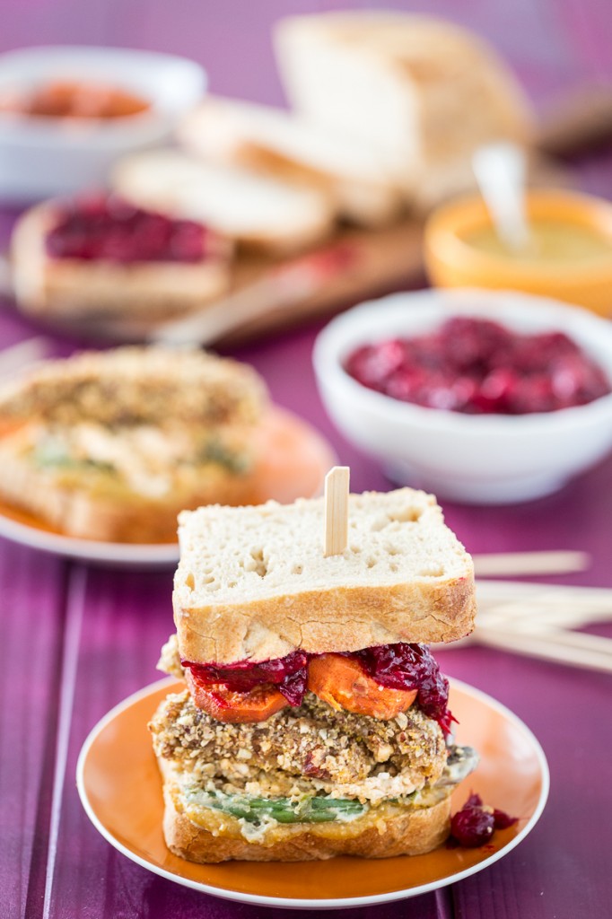 Vegan, Gluten-Free Thanksgiving Leftovers Sandwich