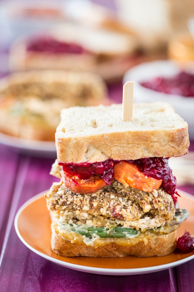 Vegan, Gluten-Free Thanksgiving Leftovers Sandwich