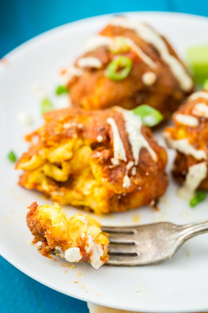 Gluten-Free, Vegan Buffalo Mac n' Cheese Balls