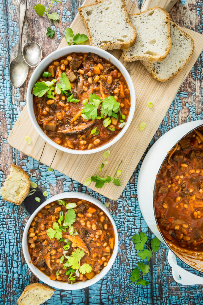 Portobello Chili with Shiitakes & Fennel