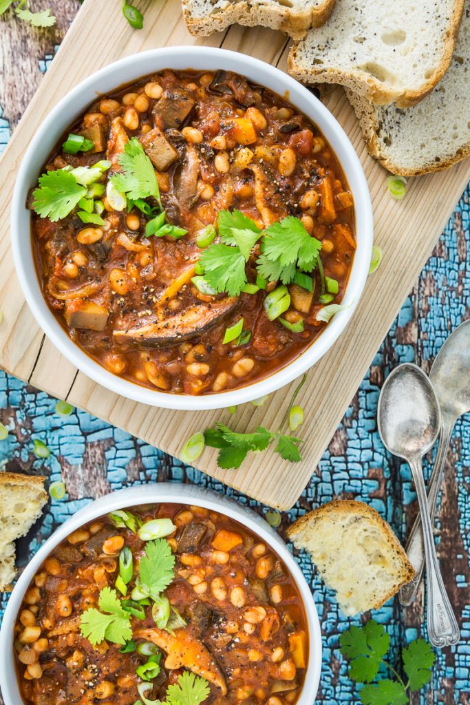 Portobello Chili with Shiitakes & Fennel