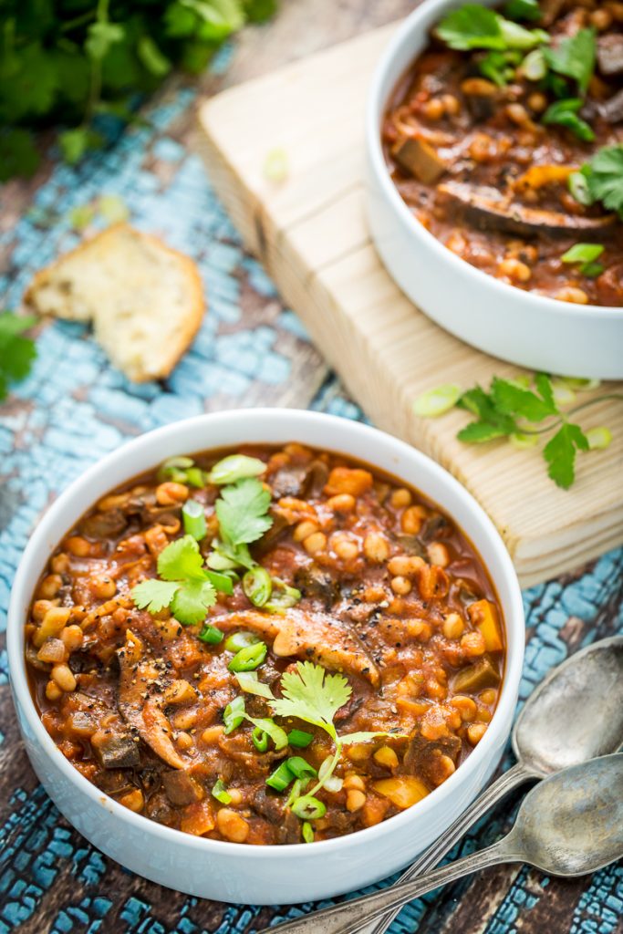 Portobello Chili with Shiitakes & Fennel