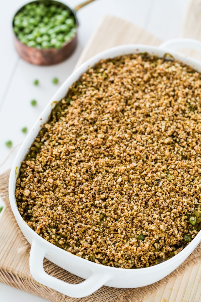 Pumpkin Seed Pesto Rice Casserole