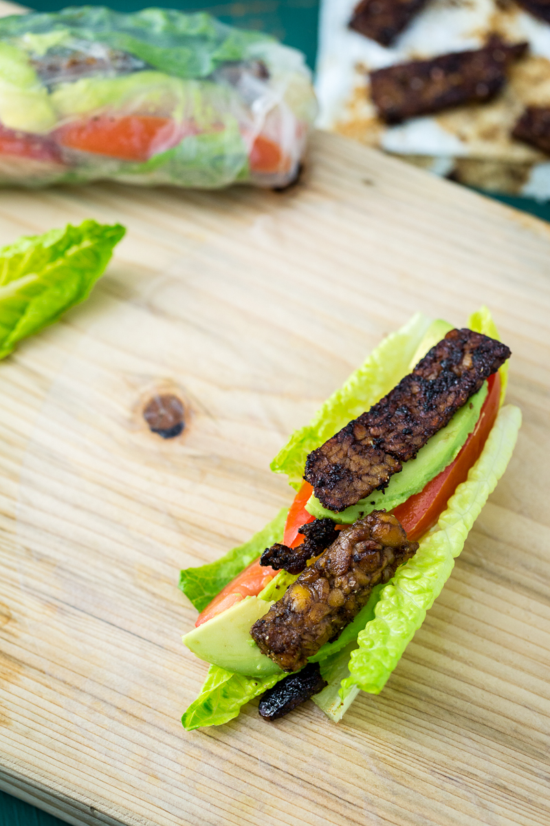 Vegan BLT Spring Rolls with Avocado