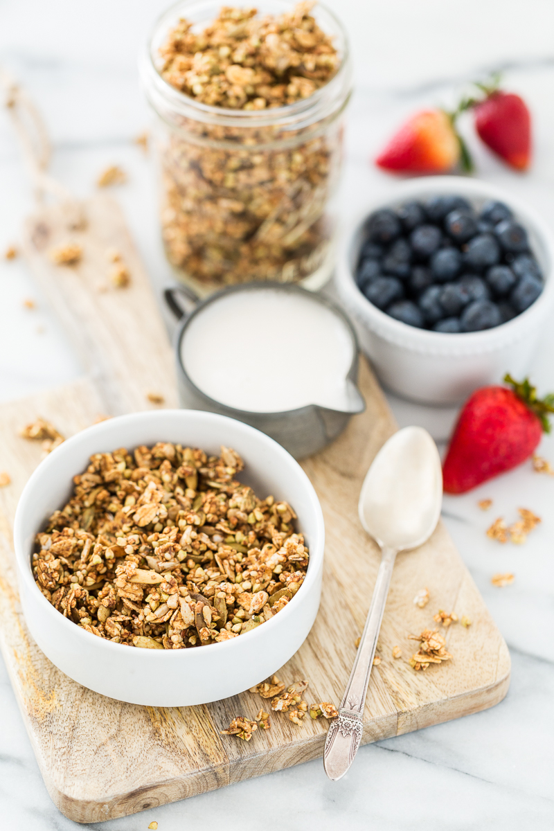 My Favorite Crunchy Buckwheat Granola with Hemp Seeds