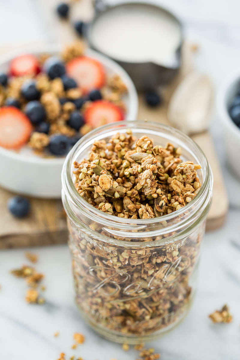 My Favorite Crunchy Buckwheat Granola with Hemp Seeds