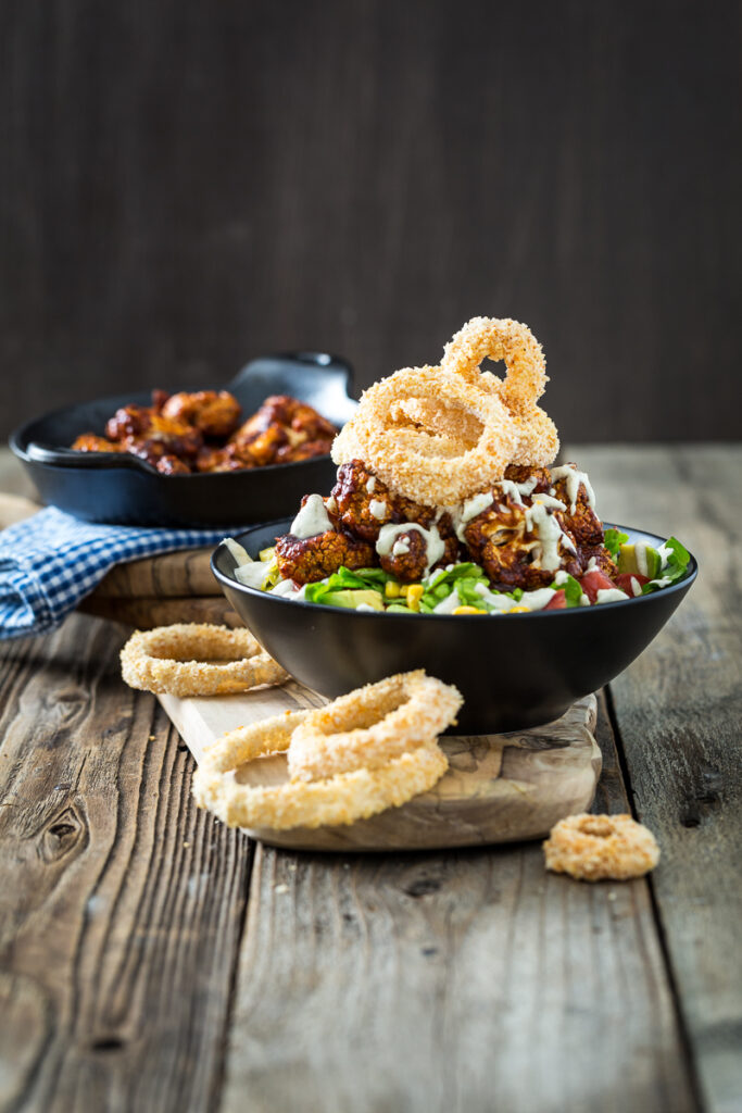 BBQ Cauliflower Salad with Zesty Ranch Dressing