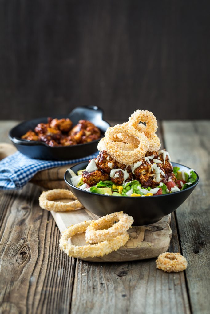 BBQ Cauliflower Salad with Zesty Ranch Dressing