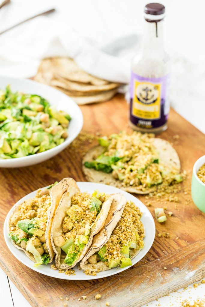 Chickpea Caesar Salad Tacos