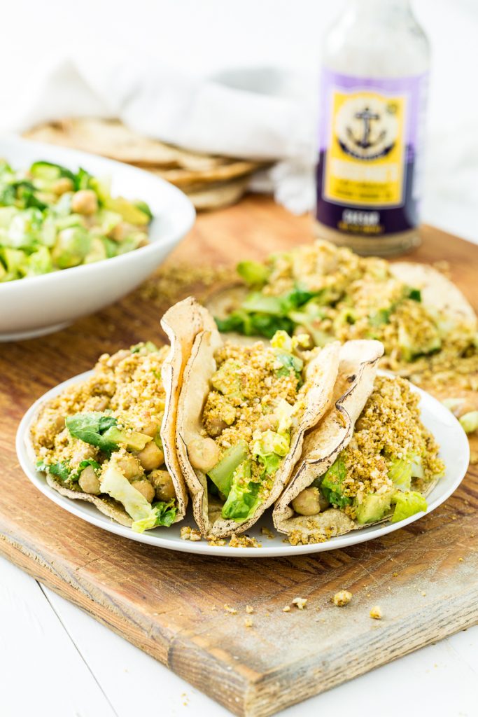 Chickpea Caesar Salad Tacos