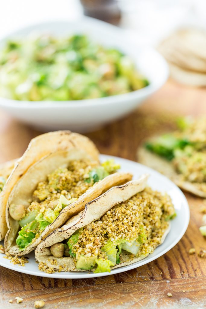 Chickpea Caesar Salad Tacos