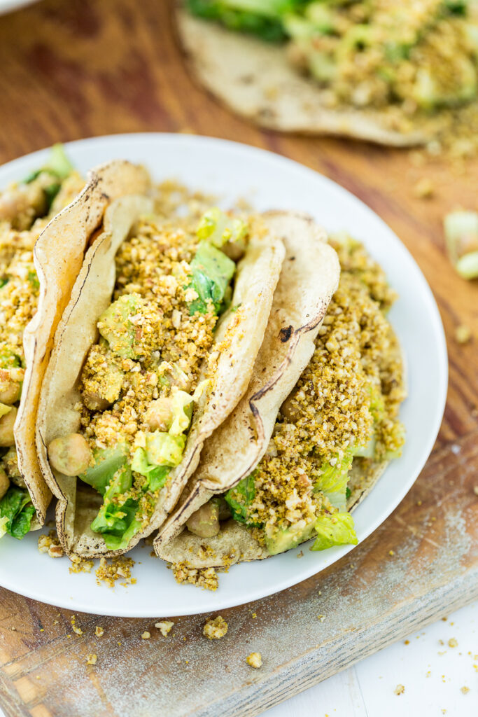 Chickpea Caesar Salad Tacos