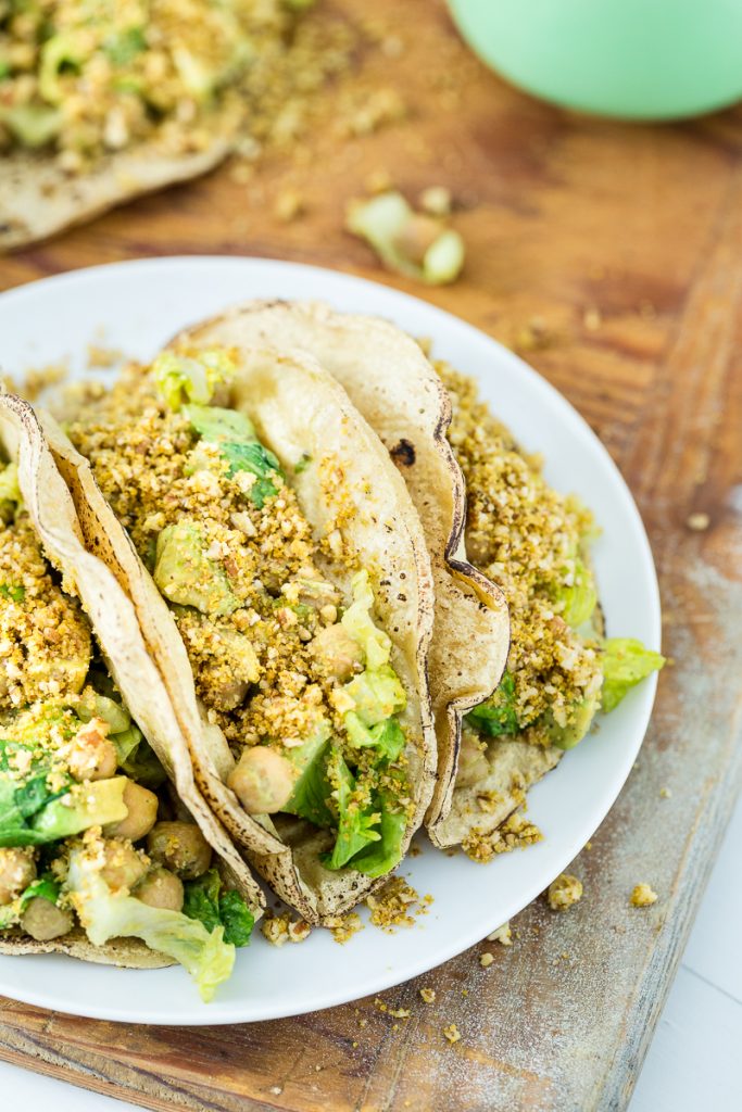 Chickpea Caesar Salad Tacos