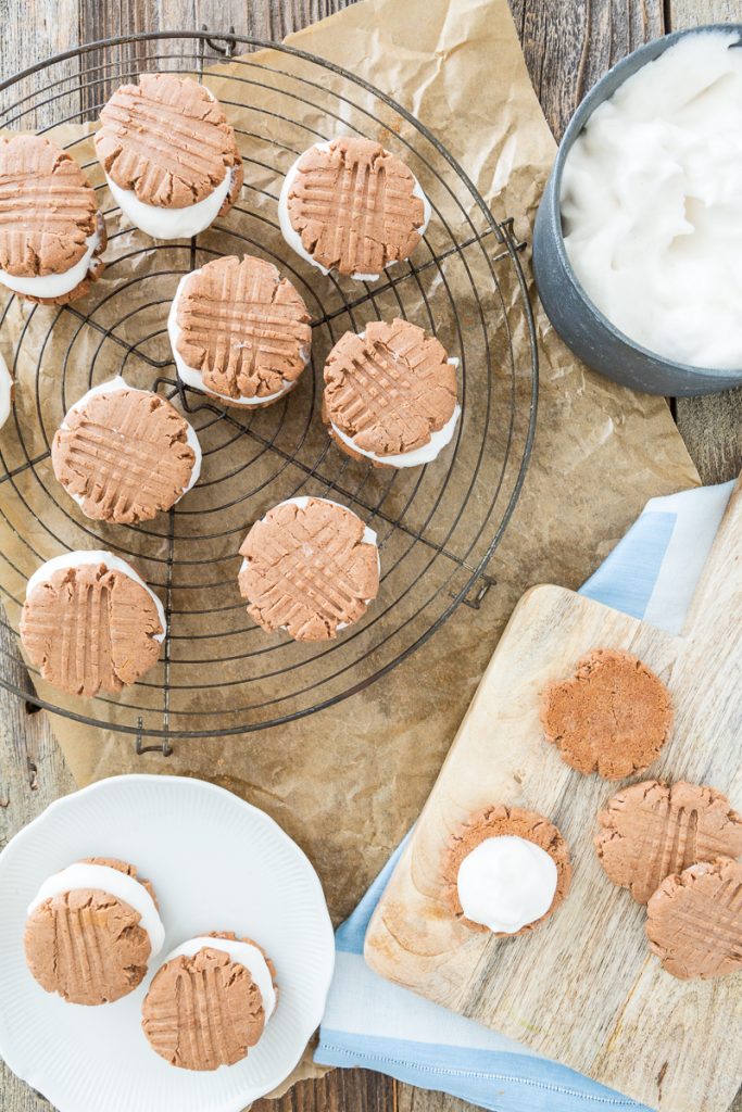 Vegan, Gluten-free Fluffernutter Cookies