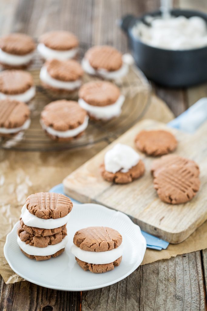 Vegan, Gluten-free Fluffernutter Cookies