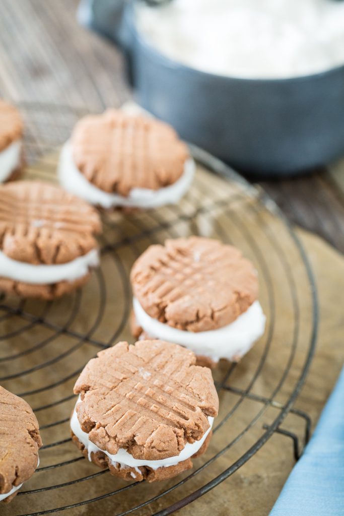 Vegan, Gluten-free Fluffernutter Cookies