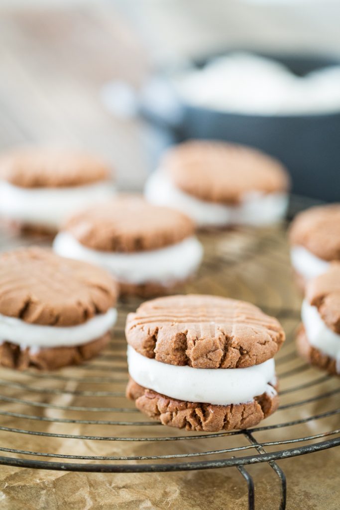 Vegan, Gluten-free Fluffernutter Cookies