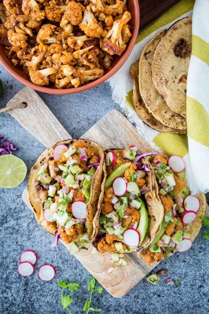 Chipotle Cauliflower Carnitas Tacos 