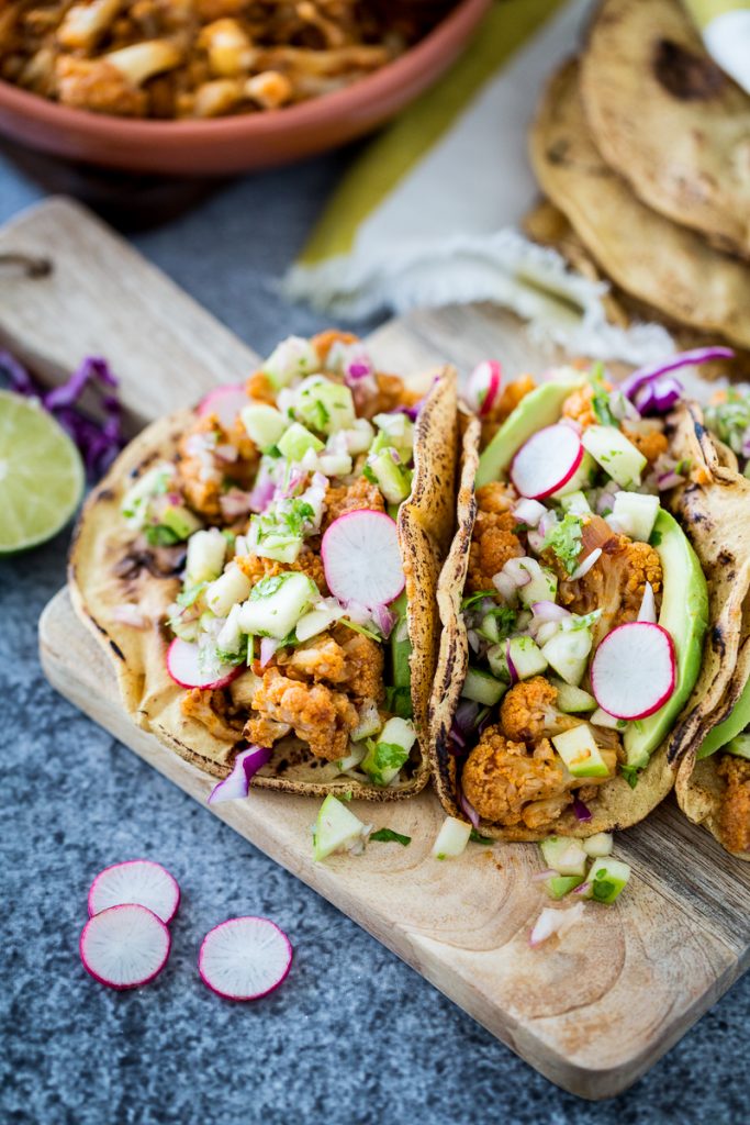 Chipotle Cauliflower Carnitas Tacos