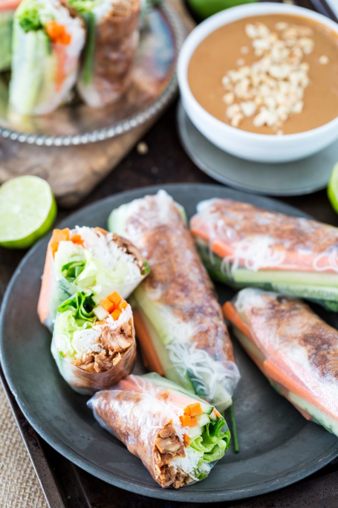 Vietnamese rice paper rolls (summer rolls) - Casually Peckish