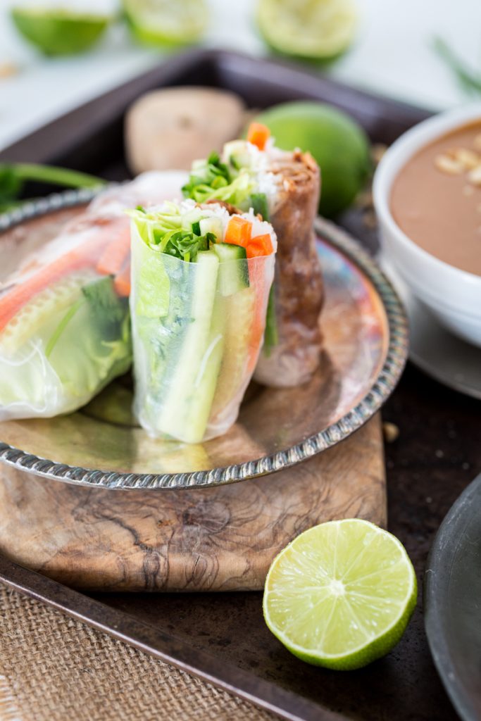 Jackfruit Vietnamese Summer Rolls with Hoisin Peanut Sauce