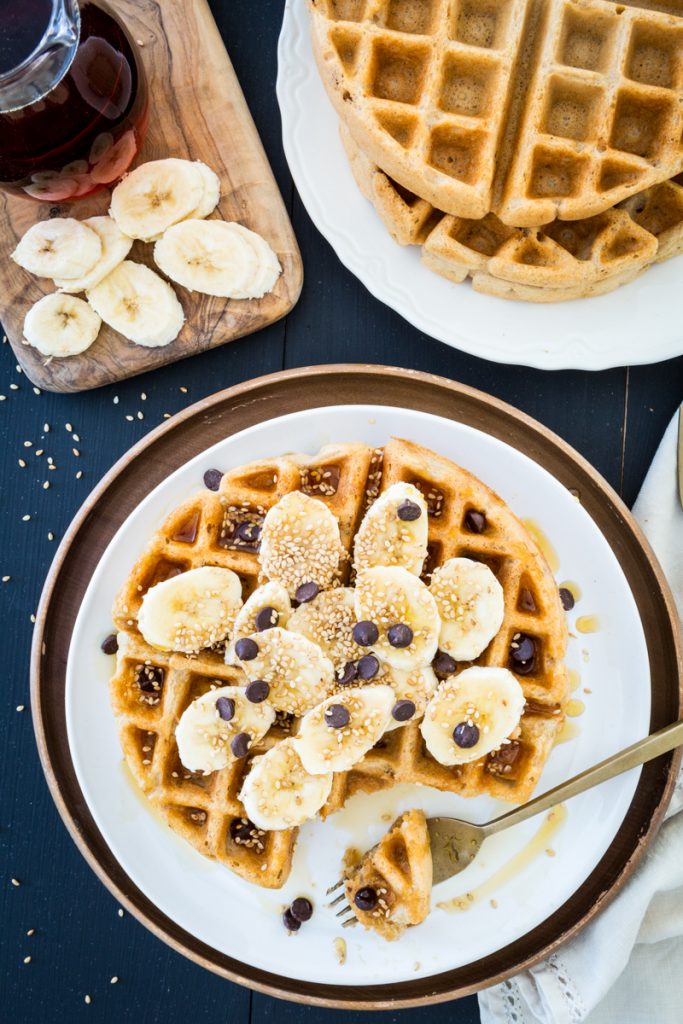 Crisp Miso Tahini Waffles