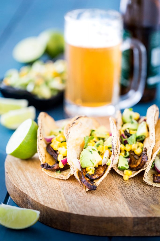 Beer-Marinated Portobello Tacos 