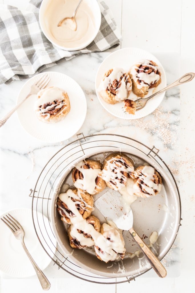 Gluten Free Vegan Cinnamon Rolls with Cream Cheese Icing