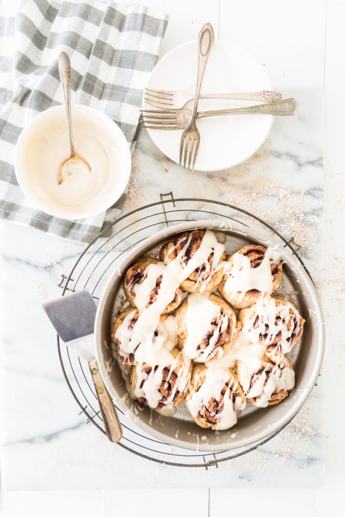 Gluten Free Vegan Cinnamon Rolls with Cream Cheese Icing