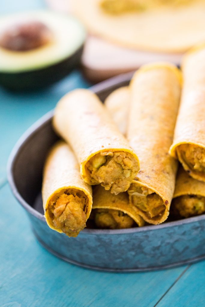 Chickpea Avocado Taquitos