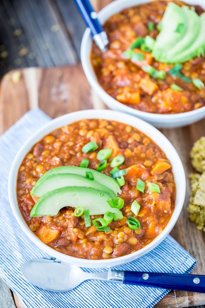 Harrisa Sweet Potato & Lentil Chili