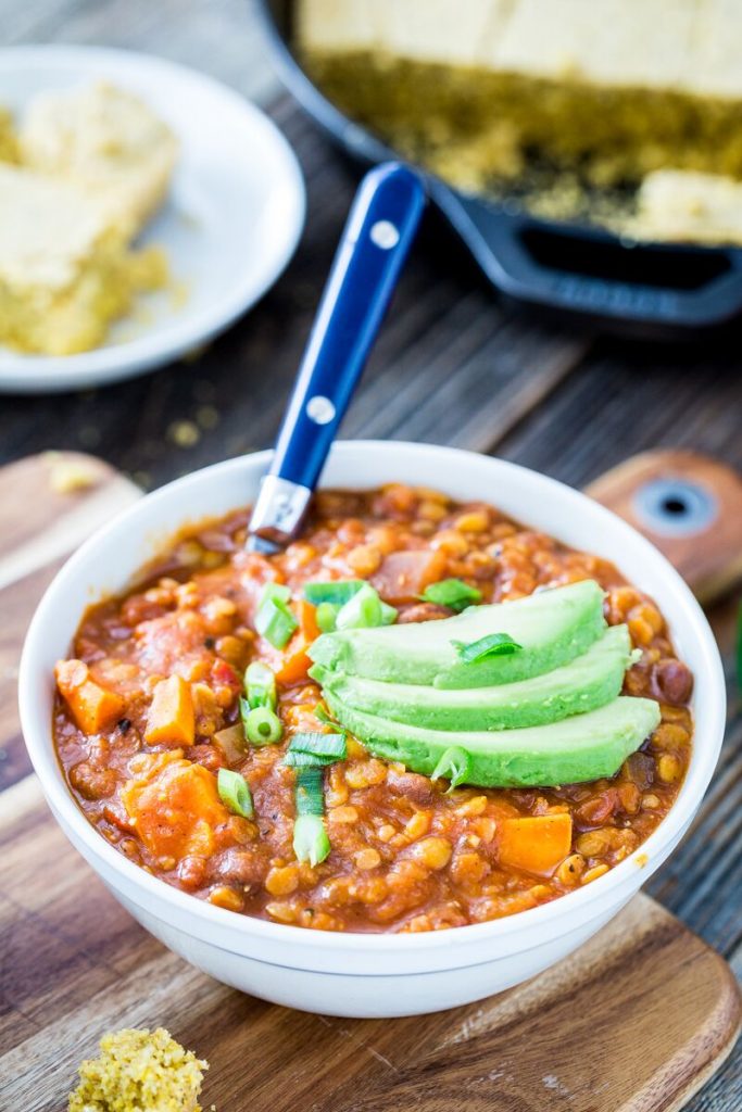 Harrisa Sweet Potato & Lentil Chili