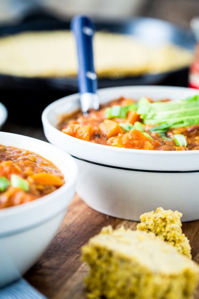 Harrisa Sweet Potato & Lentil Chili