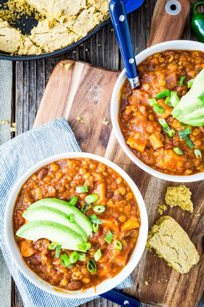 Harrisa Sweet Potato & Lentil Chili