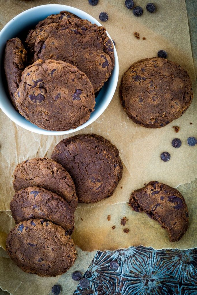 Pumpkin Double Chocolate Chip Cookies