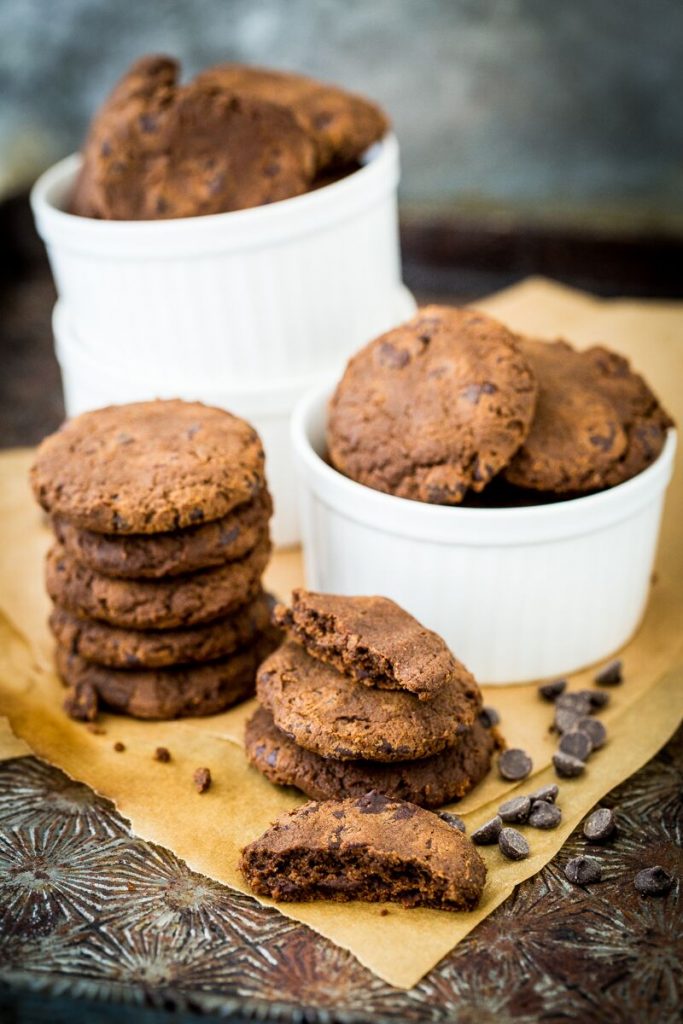 Pumpkin Double Chocolate Chip Cookies