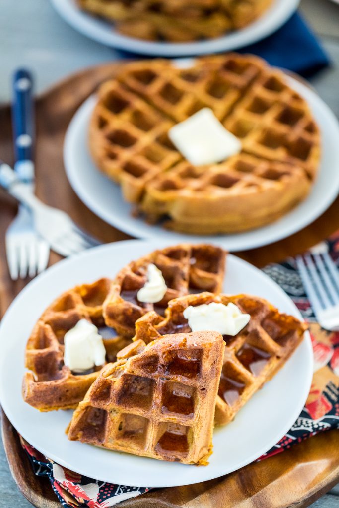 Gluten-free, Vegan, Pumpkin Spice Waffles