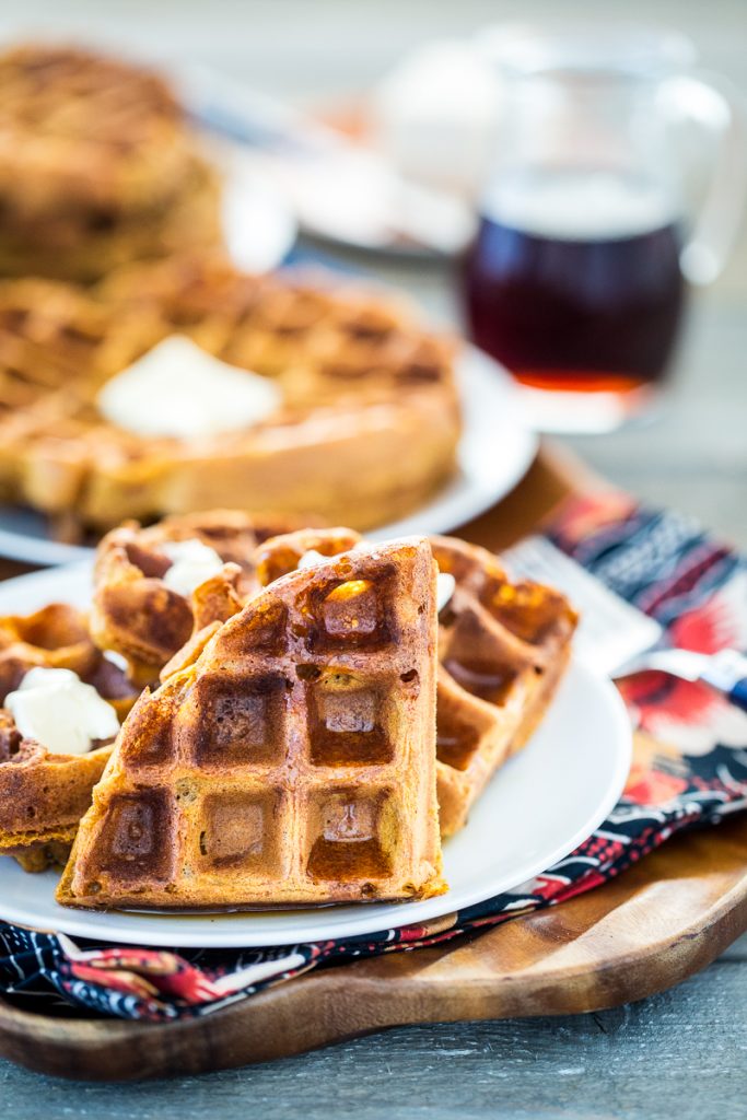 Gluten-free, Vegan, Pumpkin Spice Waffles