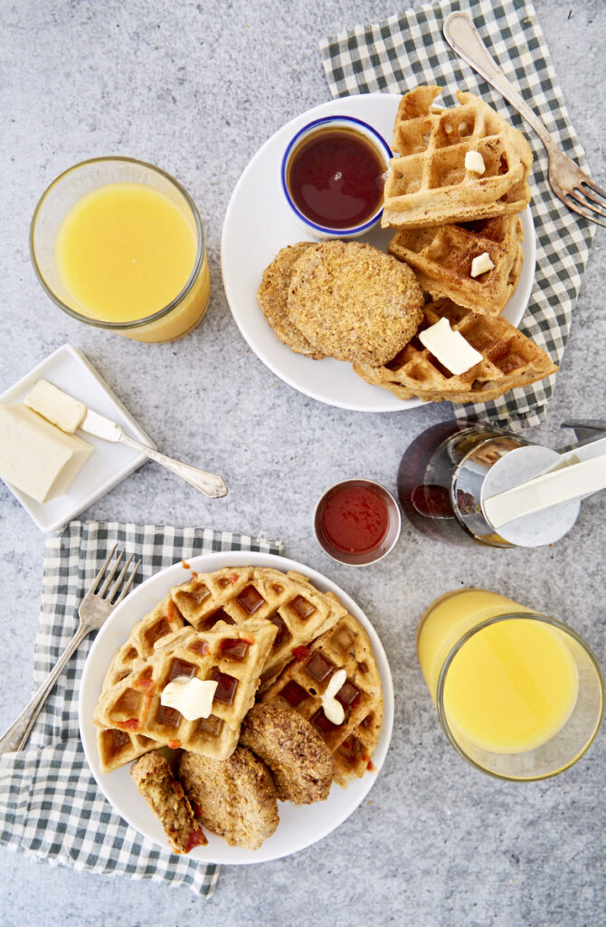 Gluten-Free, Vegan Chicken and Waffles