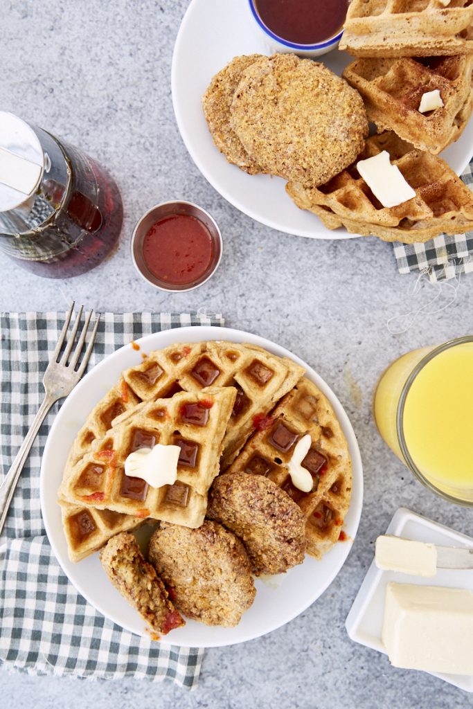 Gluten-Free, Vegan Chicken and Waffles