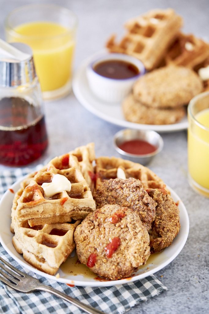 Gluten-Free, Vegan Chicken and Waffles