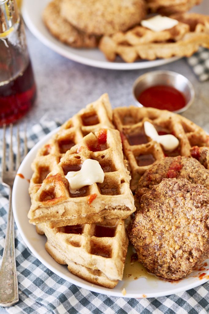 Gluten-Free, Vegan Chicken and Waffles