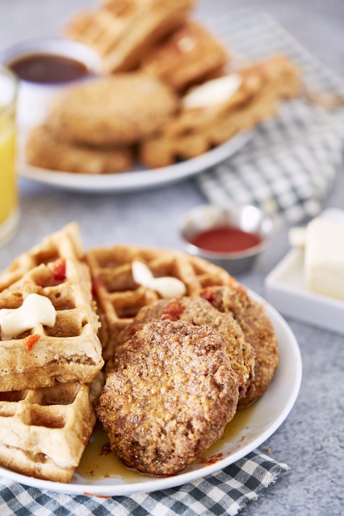 Gluten-Free, Vegan Chicken and Waffles