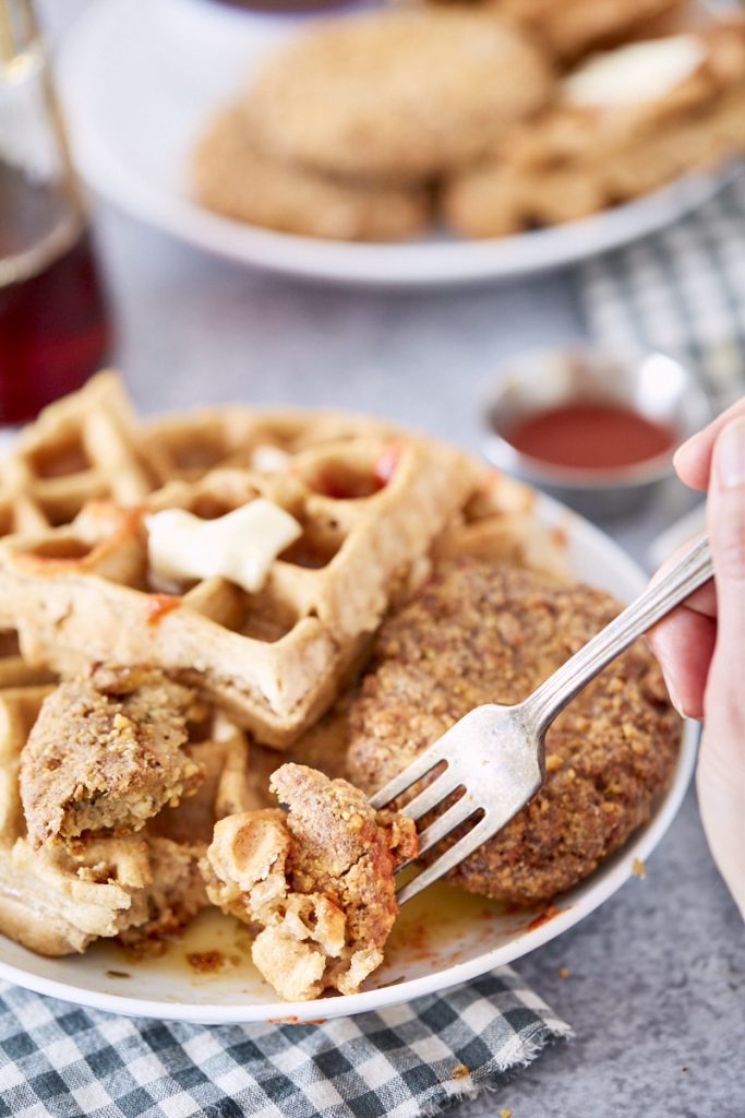 Gluten-Free, Vegan Chicken and Waffles